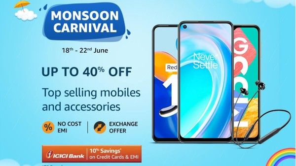 Amazon Monsoon Carnival Sale 2022: Up To 40% Off On Mid-Range Phones Amazon Monsoon Carnival Sale 2022: Up To 40% Off On Mid-Range Phones