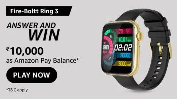 Amazon Fire-Boltt Ring 3 Quiz: Answers And Prize Amazon Fire-Boltt Ring 3 Quiz: Answers And Prize
