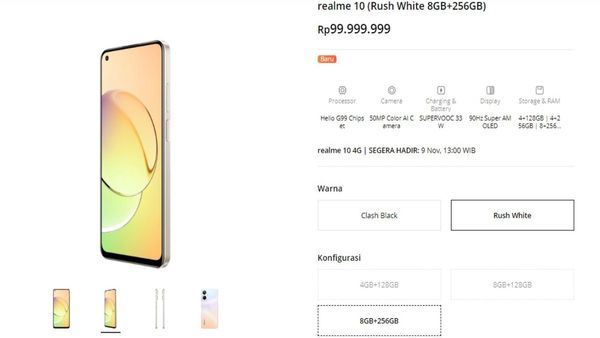 Realme 10 Design, Features Confirmed By Realme Indonesia Realme 10 Design, Features Confirmed By Realme Indonesia