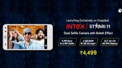 ઇન્ટેક્સ સ્ટેરી 11 રૂ. 4,499 માં ડ્યુઅલ સેલ્ફી કેમેરા સાથે