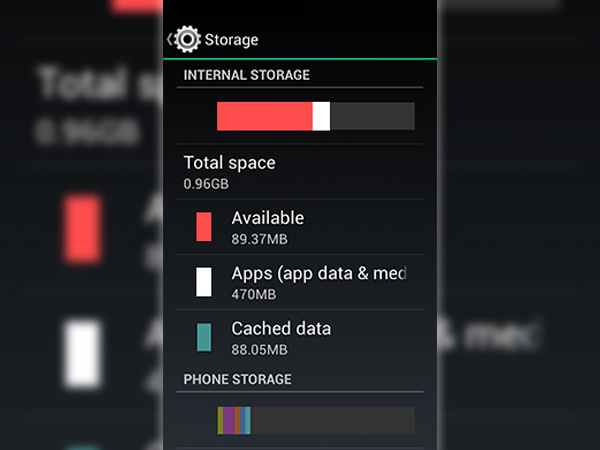 ઓછી સ્પેસ