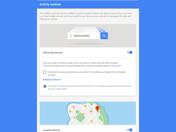 Google પર માય એક્ટિવિટી સેટિંગ્સ સાથે તમે શું કરી શકો?
