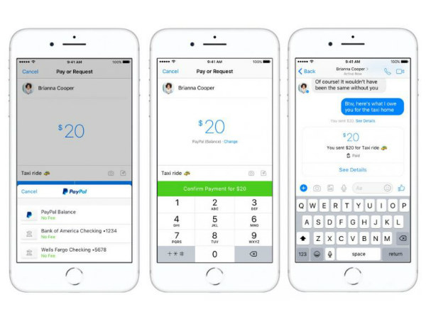 ફેસબુક મેસેન્જર તમને પેપાલ દ્વારા નાણાં મોકલવા અથવા પ્રાપ્ત કરવા દે છે ફેસબુક મેસેન્જર તમને પેપાલ દ્વારા નાણાં મોકલવા અથવા પ્રાપ્ત કરવા દે છે