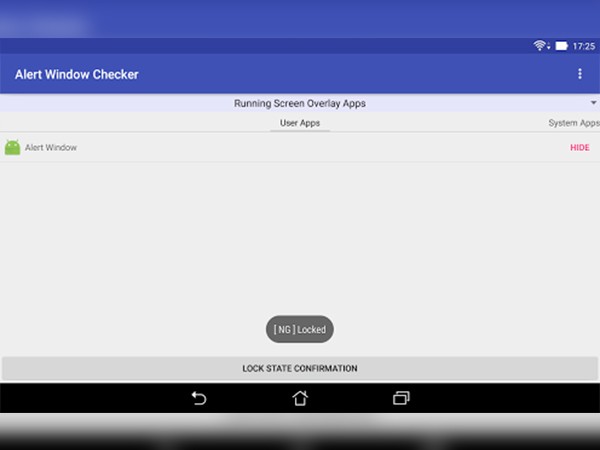 ડિસમિસિવ સિસ્ટમ એલર્ટ ઓવરલે