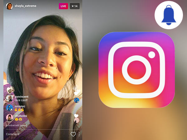 Instagram લાઇવ સૂચનાઓ