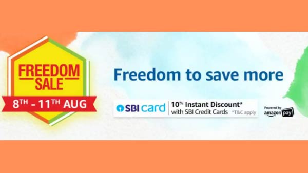 Amazon freedom sale આઠમી ઓગસ્ટથી શરૂ થશે મોબાઈલ અને બીજી બધી પ્રોડક્ટ Amazon freedom sale આઠમી ઓગસ્ટથી શરૂ થશે મોબાઈલ અને બીજી બધી પ્રોડક્ટ