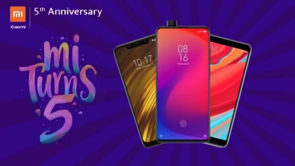 ઝીયામી fifth anniversary sale redmi સ્માર્ટફોન્સ પર ઓફર અને ડિસ્કાઉન્ટ