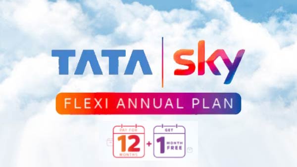 Tata sky દ્વારા તેમનો નવો ફ્લેક્સી એન્યુઅલ પ્લાન એક ફ્રી મહિના સાથે