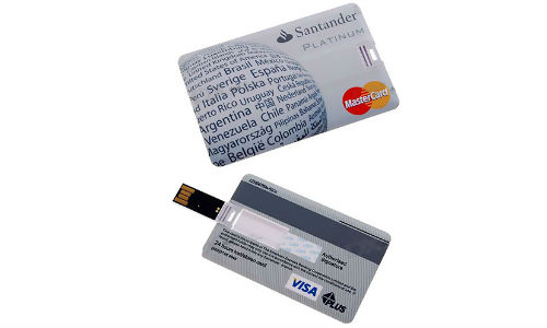 Credit card flash drive