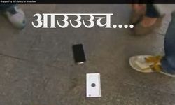 ओ माई गॉड :  टीवी में सामने आते ही गिरा दिया नया आईफोन 6  