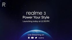 Realme 3 कुछ देर बाद होगा लॉन्च, ऐसे देखें लाइव स्ट्रीमिंग