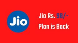 जियो ने दुबारा शुरू किया 98 रुपए का प्लान, लेकिन Validity मिलेगी सिर्फ इतनी
