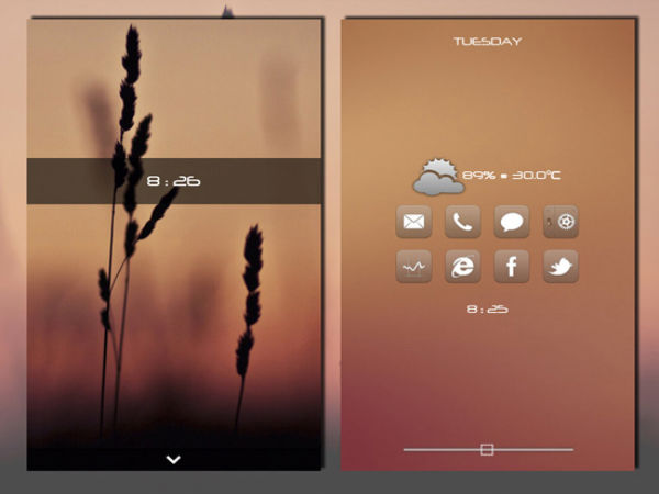 Android home screens