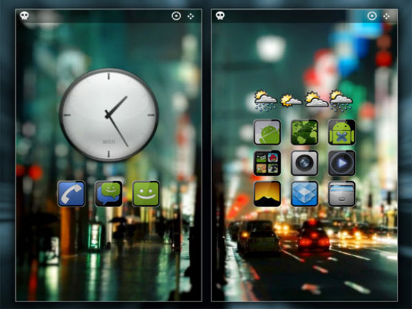 Android home screens