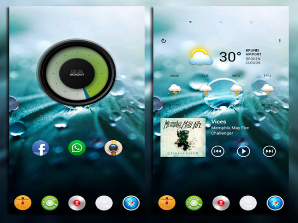 Android home screens