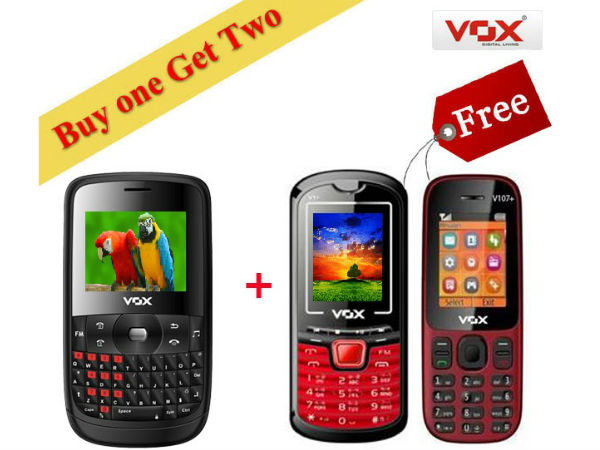 Vox VPS-307 Black Red (Buy 1 Get 2 Free(V107 Black-Red & V1+ Black-Red) 