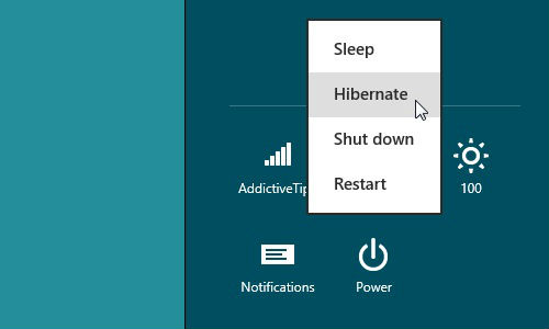 विंडो 8 में कैसे करें पीसी को हाइबरनेट 