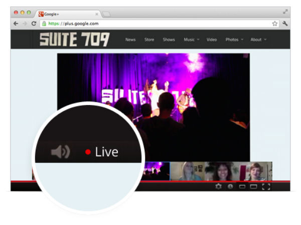 लाइव ब्रांडकॉस्‍ट की सुविधा