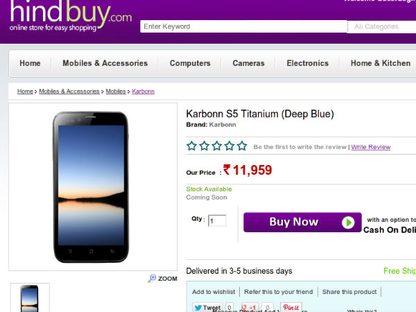 karbonn Titanium s5