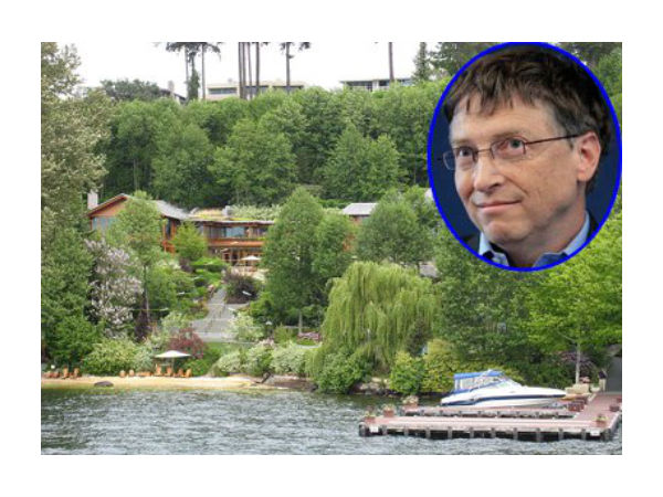 Bill Gates  home on Lake Washington 