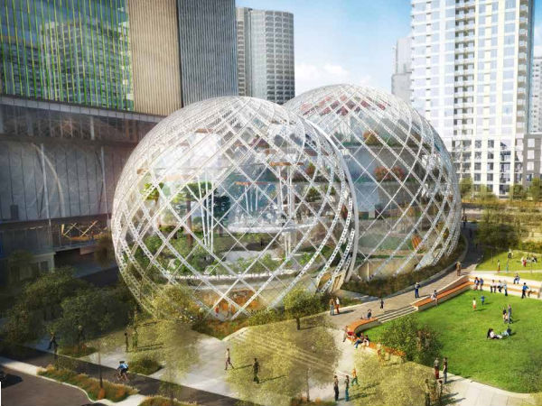AmazonGlass Dome Headquarters In Seattle