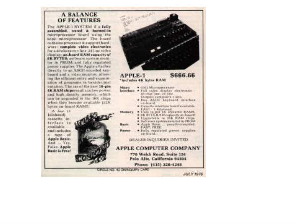 The Apple I Cost &dollar;666.66 