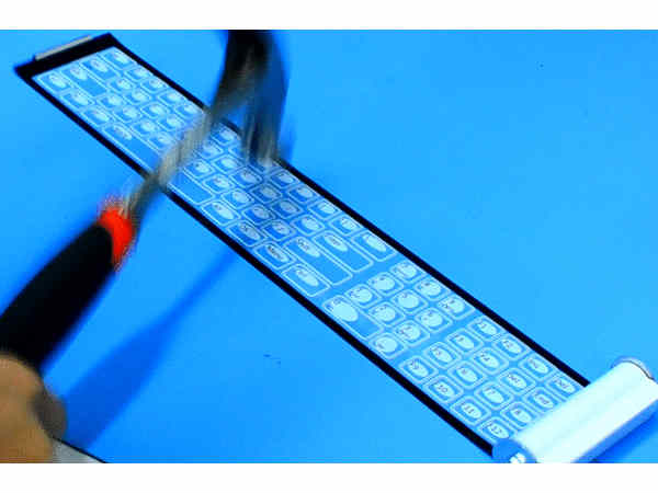 World's first mobile transparent rollable keyboard
