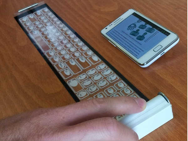 World's first mobile transparent rollable keyboard