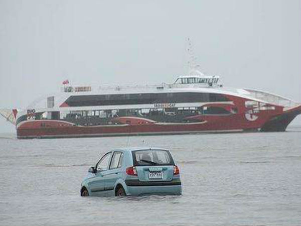 Japanese Tourists Follow GPS Directions, Wind Up in Bay 