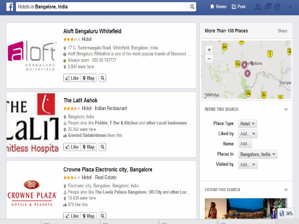 Facebook graph search
