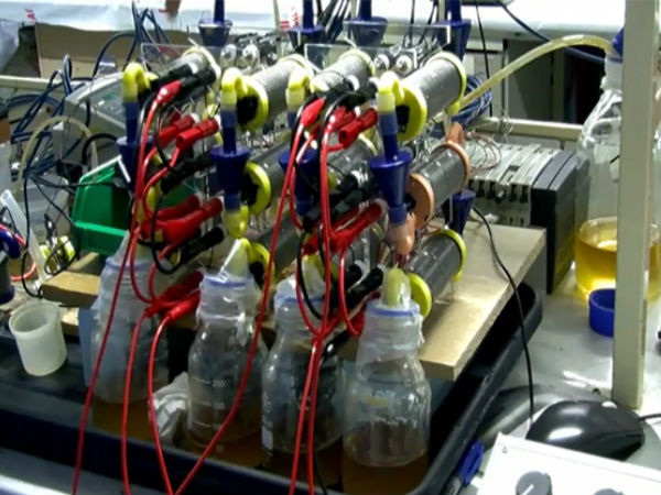 Charge mobile phones using human urine. Charge mobile phones using human urine.