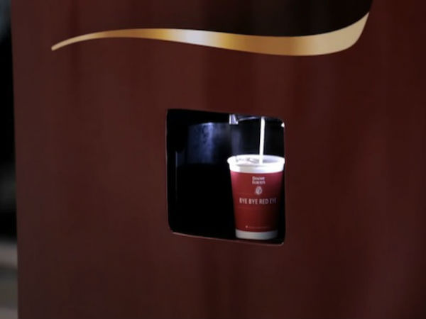 Free Coffee For Yawning At This Machine 