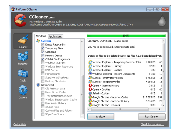 How to use ccleaner