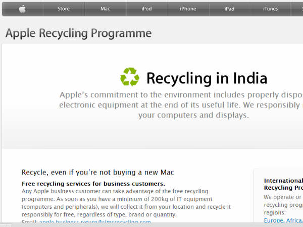 Apple Recycling Program 