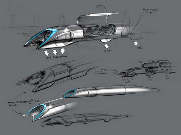 Hyperloop high speed train 
