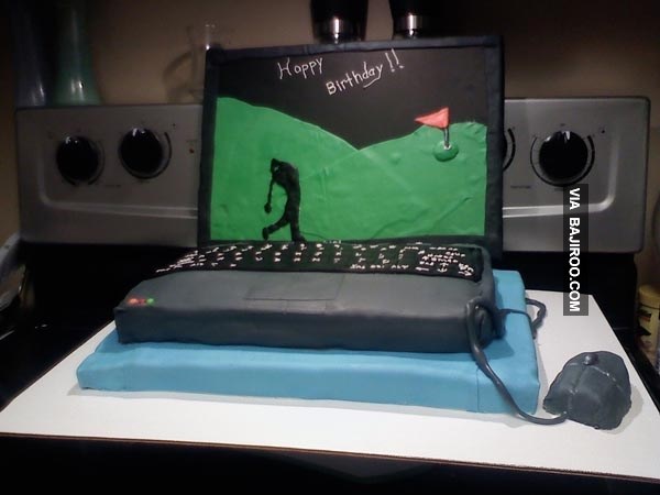 Amazing laptop themed cakes  