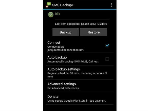 SMS backup 