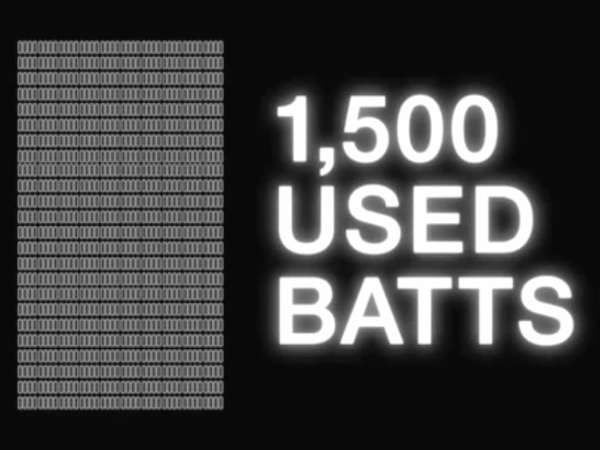 Wall of Dead Batteries