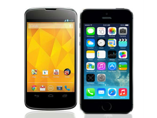 Nexus 4 vs iPhones 