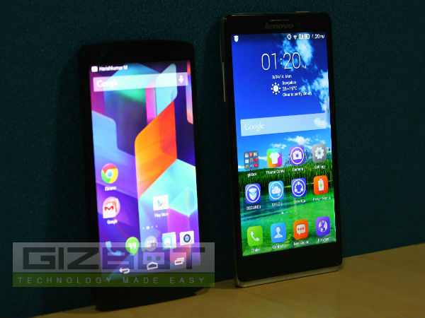 Lenovo Vibe Z Vs Nexus 5