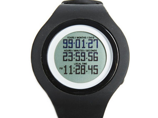 A watch that counts down to your estimated time of death A watch that counts down to your estimated time of death