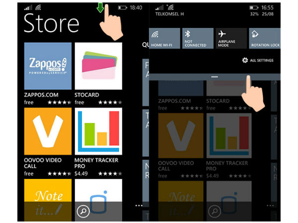 Action Center Half-View