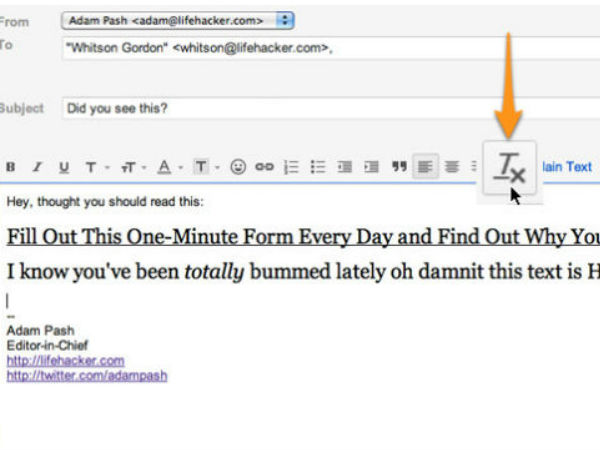 Strip Your Emails of Annoying Text Formatting