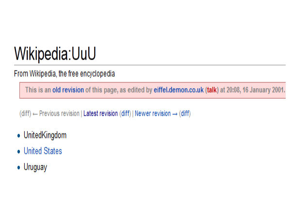 The First Wikipedia Article