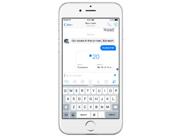 फेसबुक मेसेंजर से चुका सकेंगे खाने का बिल 