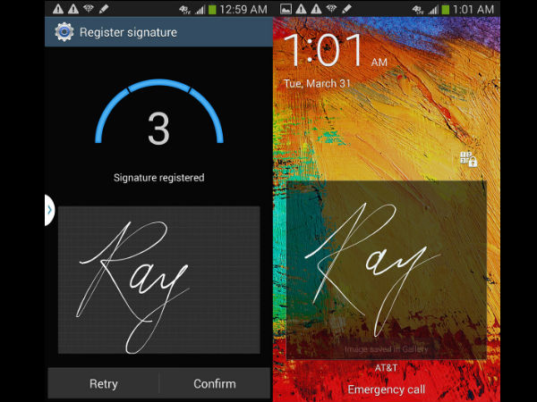 Face/voice/signature unlock Face/voice/signature unlock