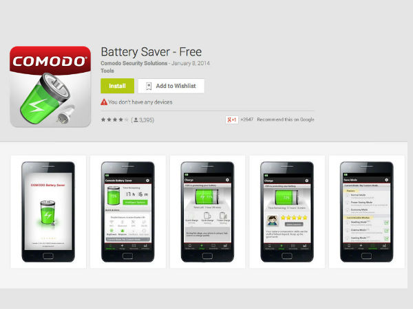 COMODO Battery Saver