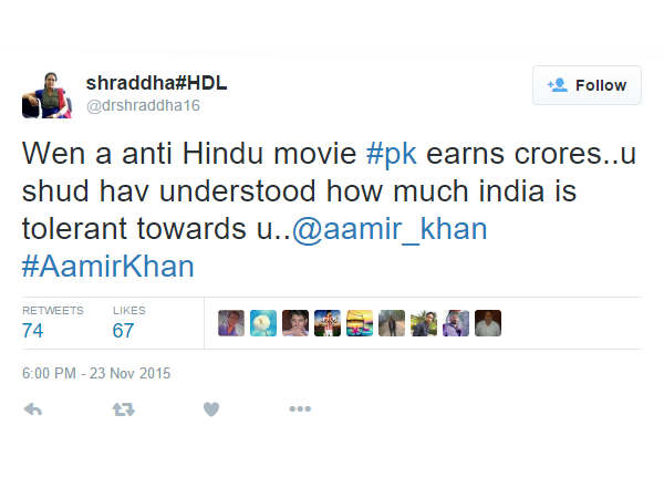 आमिर खान के इस बयान पर देखिए ट्विटर पर कैसे हुआ बवाल-