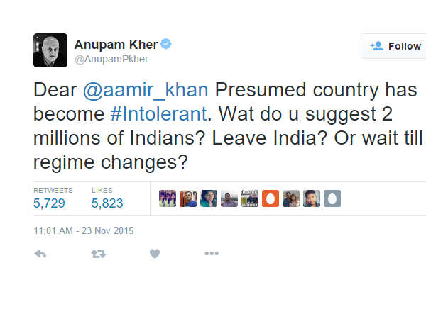 आमिर खान के इस बयान पर देखिए ट्विटर पर कैसे हुआ बवाल-