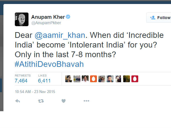 आमिर खान के इस बयान पर देखिए ट्विटर पर कैसे हुआ बवाल-